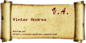 Vinter Andrea névjegykártya