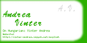 andrea vinter business card